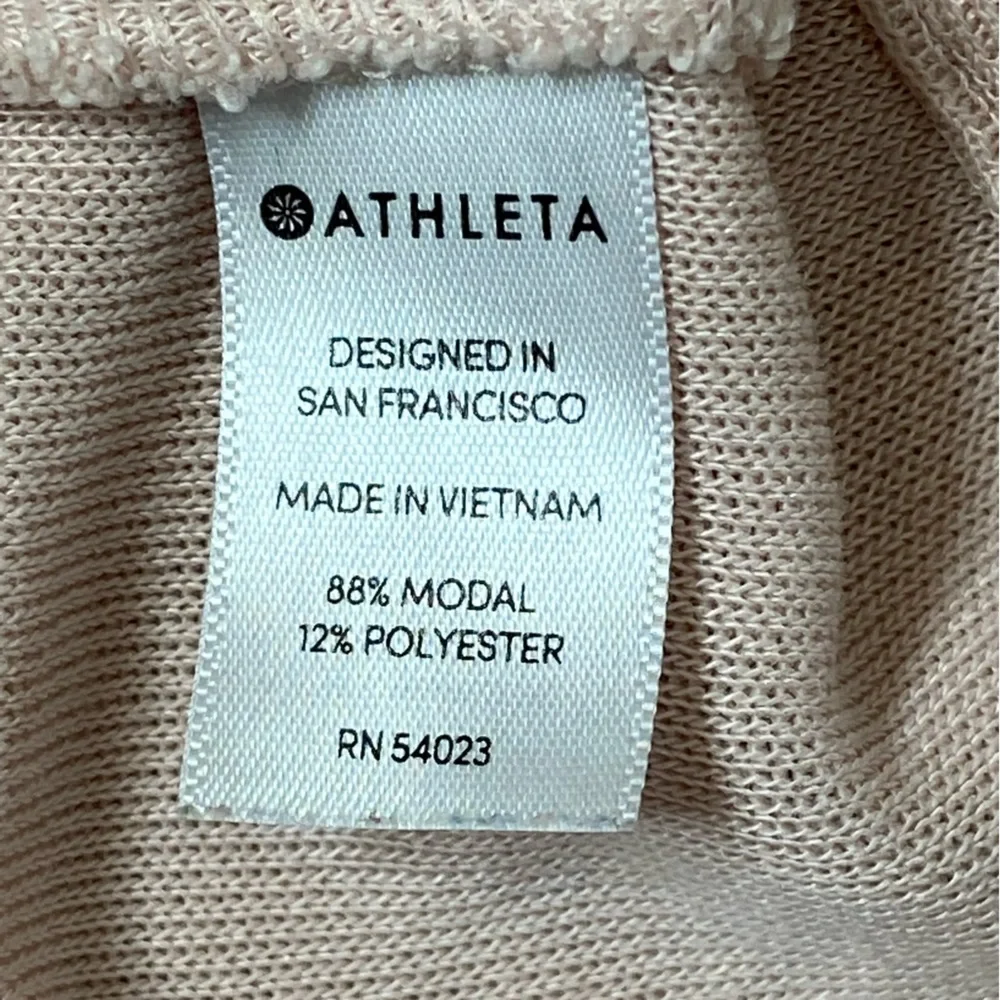 Athleta Serenity Criss Cross Sweatshirt in Soft Pink Sz M - Picture 10 of 12